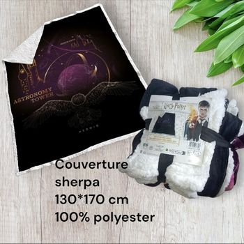Grande couverture sherpa harry potter