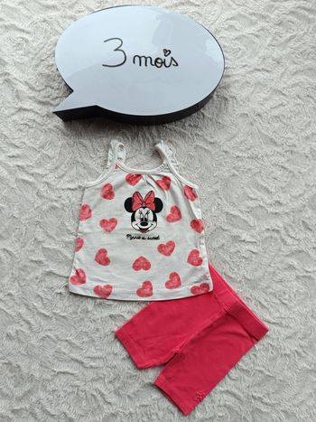 Ensemble (débardeur+short) Fille 3 mois Minnie Disney Baby Orchestra