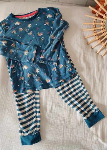 Pyjama HEMA en coton léger - Taille 98/104 - Bleu à motifs