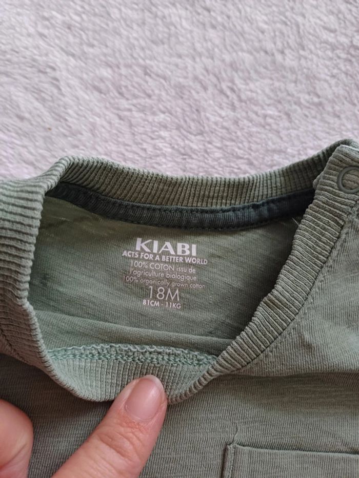 T-shirt uni kaki 18 mois Kiabi - photo numéro 2