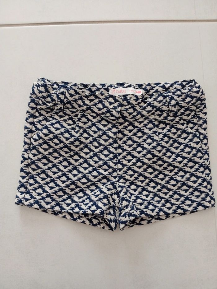 Gémo - short taille 24 mois | bleu et blanc - printemps été