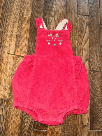 Barboteuse velour sergent major  12 mois