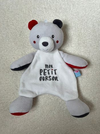 Doudou semi plat ours sucre d’orge