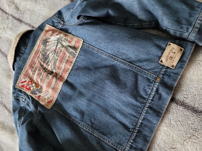 veste en jeans ikks fourré 10ans (20e) - photo numéro 7