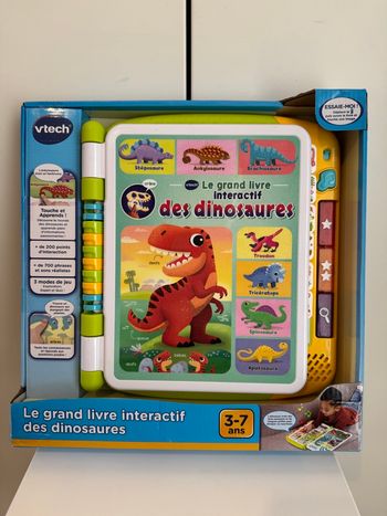 Jeux éducatifs le grand livre interactif des dinosaures vetch cadeau Noël 🎅 🎄