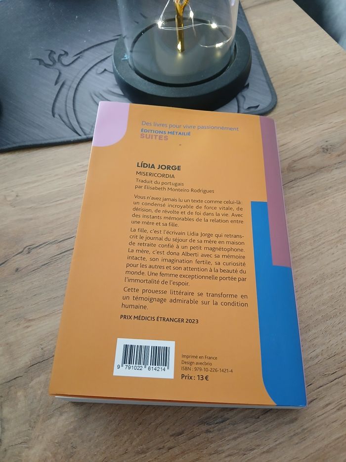 LIVRE MISERICORDIA DE LIDIA JORGE - photo numéro 2