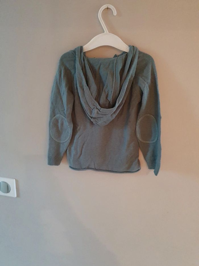 Joli pull vert taille 3 ans capuche - photo numéro 3