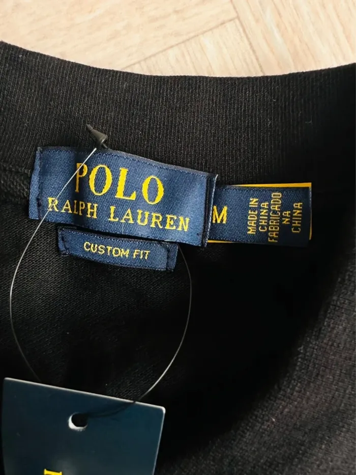 👕Polo Ralph Lauren noir manches courtes – chicago brodé - photo numéro 5
