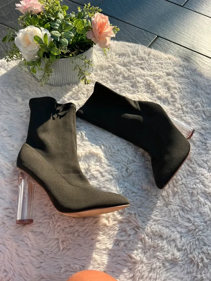 Bottine chaussette couleur olive 🫒 - photo numéro 2