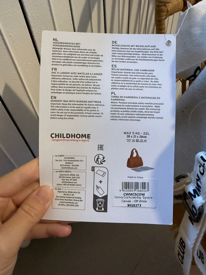 Childhome - Mommy Club Sac à Langer - Signature - Canvas - Off White - photo numéro 4