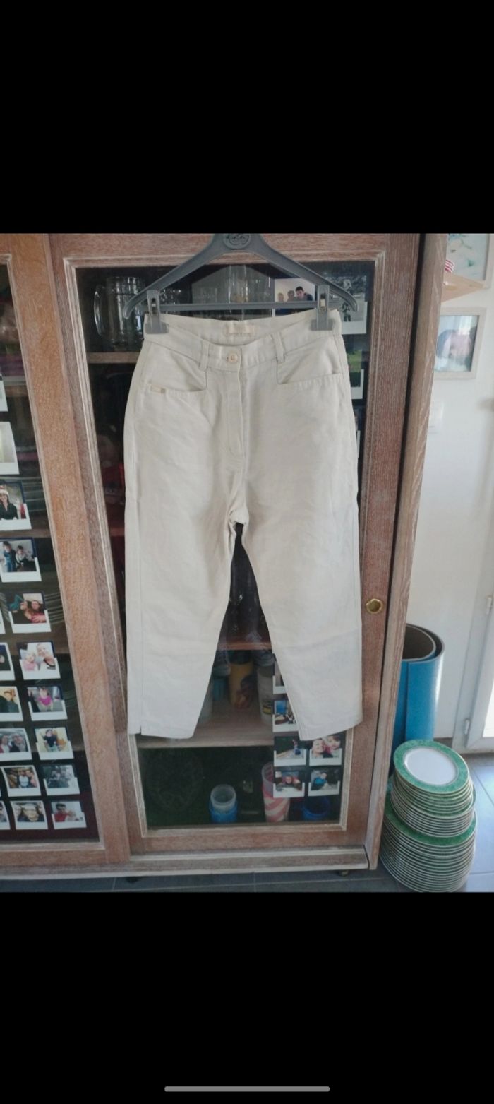 Pantalon court beige