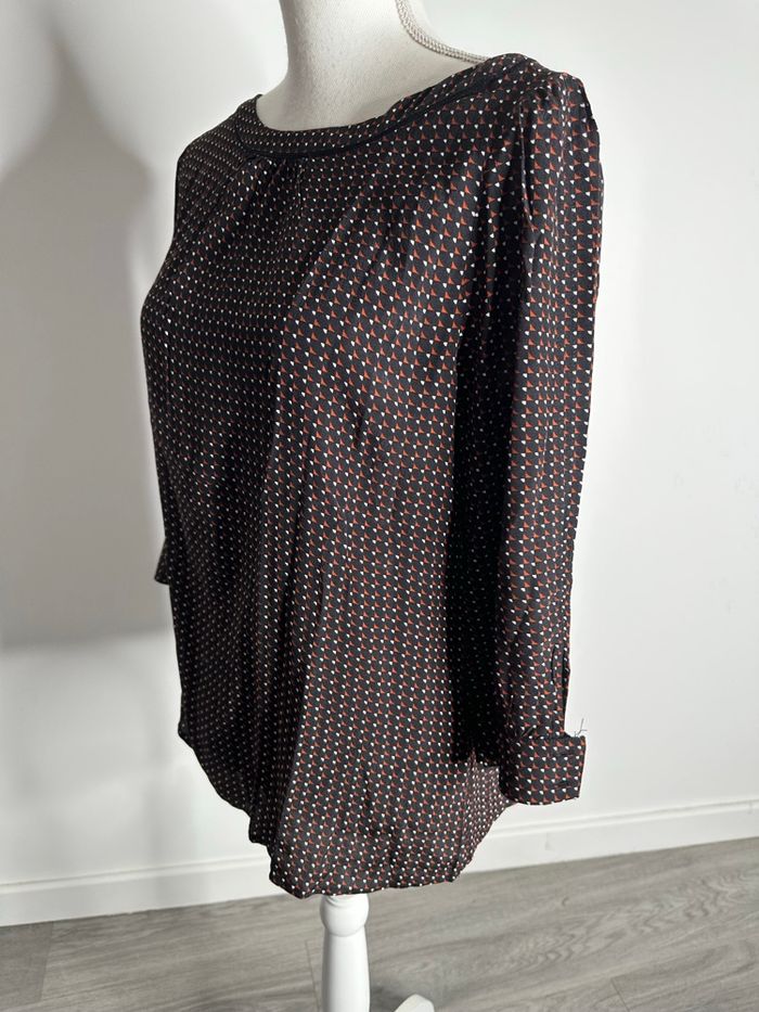 Blouse bariolée noire et rouge Maison 123 T40 L - photo numéro 3