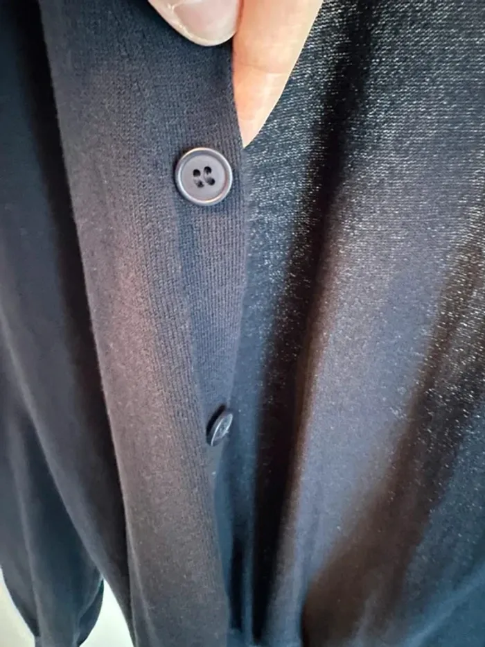 Gilet cardigan noir/marine - diesel - homme taille S - photo numéro 6