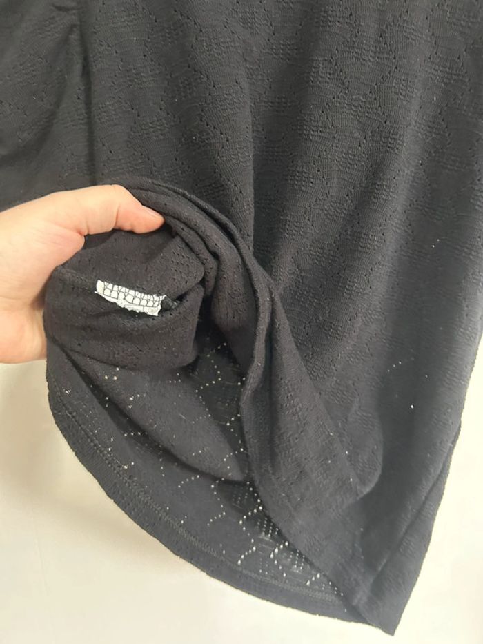 Mignonne blouse en dentelle manches courtes / bouffantes • noir • promod • taille M - photo numéro 5