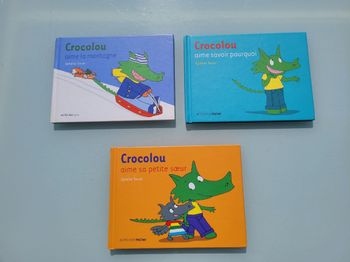 3 livres des aventures de Crocolou 🐊