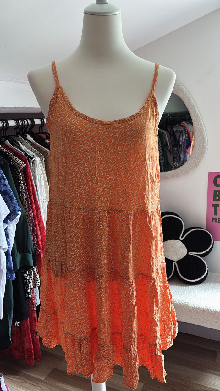 Robe évasée orange Boutique Indépendante TU