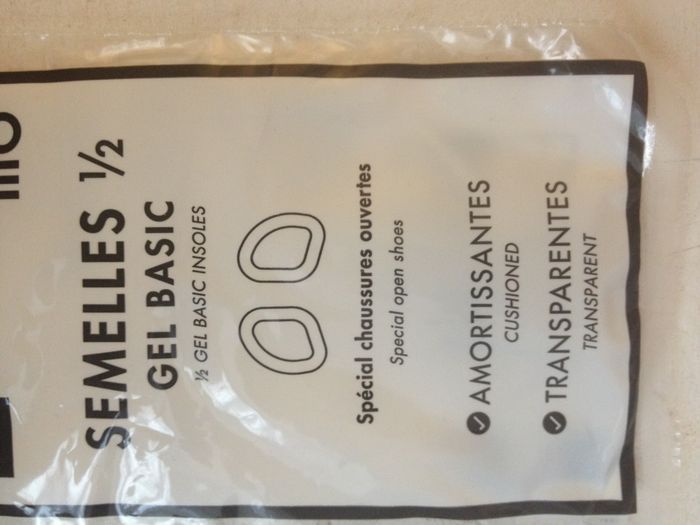 Semelles 1/2 gel basic Gemo taille unique - photo numéro 2