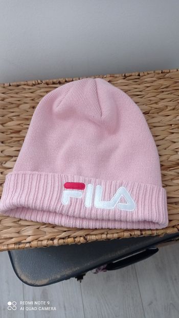 Bonnet en laine rose Fila tbe