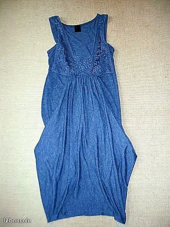 Robe BOULE Mi Longue Bretelles GRISE 36