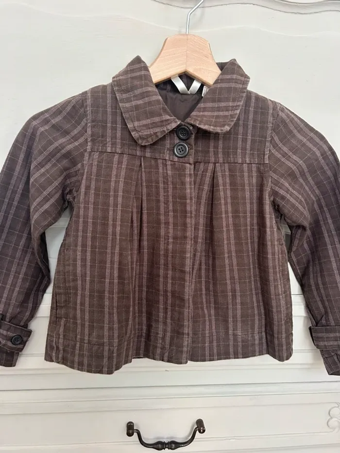 Très belle petite veste marron Okaidi taille 6 ans - photo numéro 3