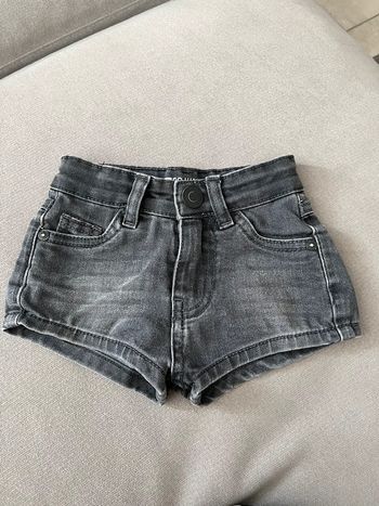 Short en jean noir
