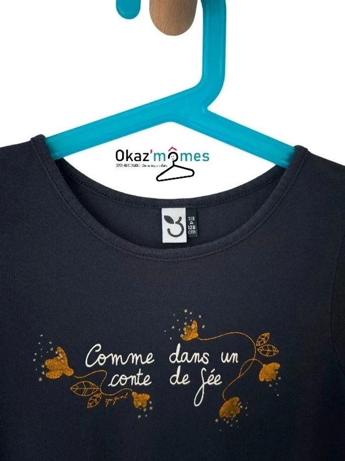 Robe bi-matière “conte de fée” - 3 pommes 7-8 ans (128cm) - photo numéro 2