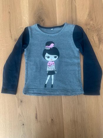 Tee shirt fille manche longue