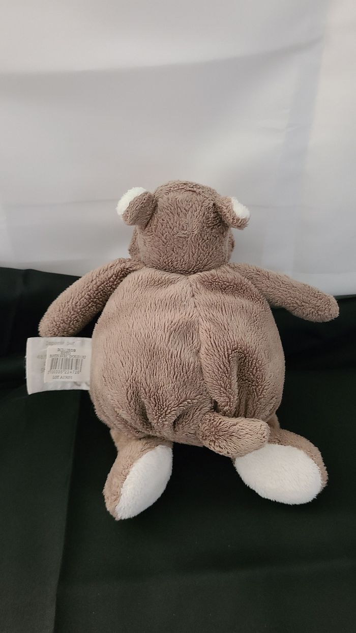 Doudou hippopotame marron ROLAND GARROS doudou et compagnie - photo numéro 4