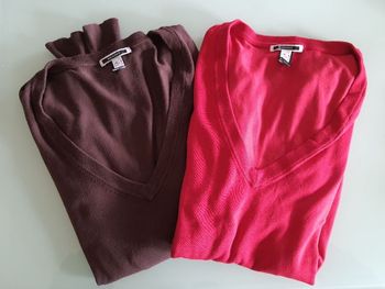 Lot pull Mango, marron & rouge, taille: M