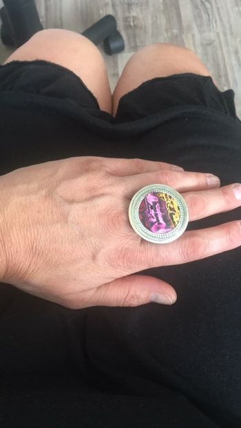 bague de créateur argile polymère et métal