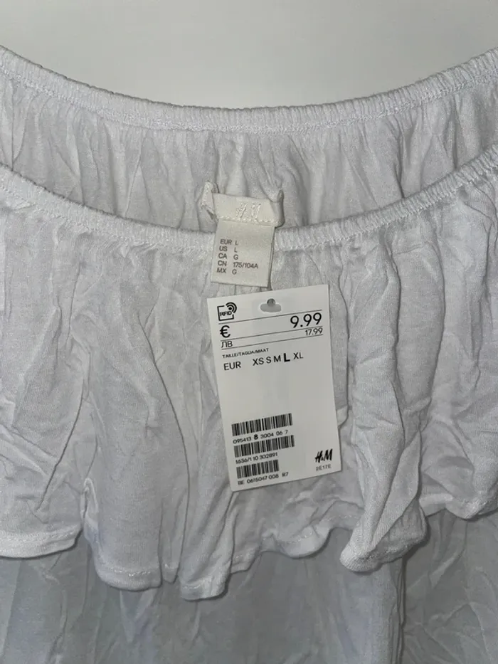 Haut blanc H&M L - photo numéro 2