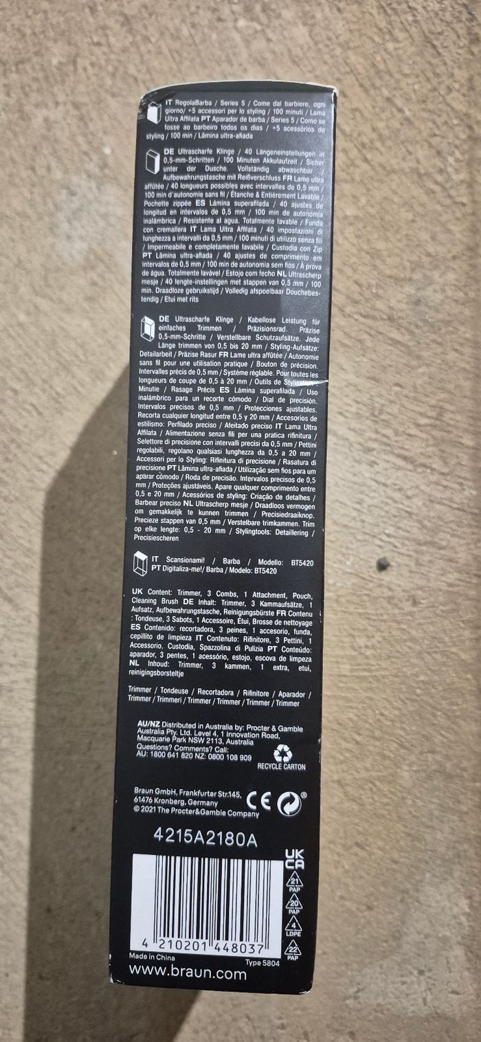 Neuf - Tondeuse à barbe Braun Series 5 (BT5420) - photo numéro 4