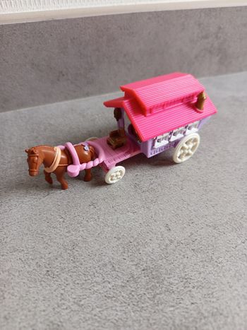 Polly pocket roulotte y HT cheval 