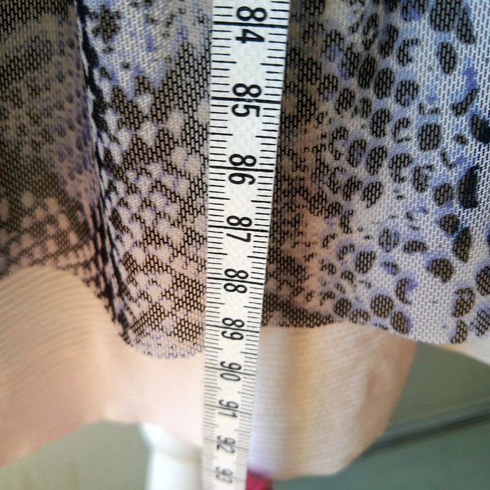 Robe en voile imprimée chic bleu taille XL comme neuve - photo numéro 10