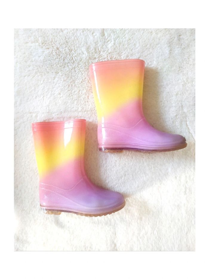 Bottes de pluie à paillettes arc-en-ciel pointure 32