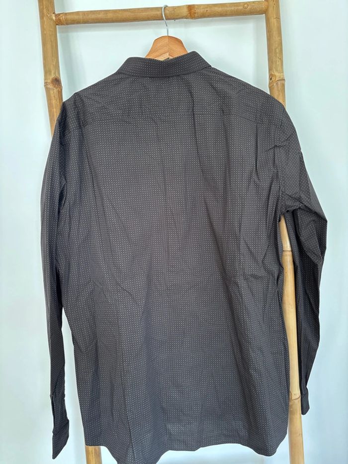 Chemise noire à motifs marron Celio taille XXL 45/46 - photo numéro 6