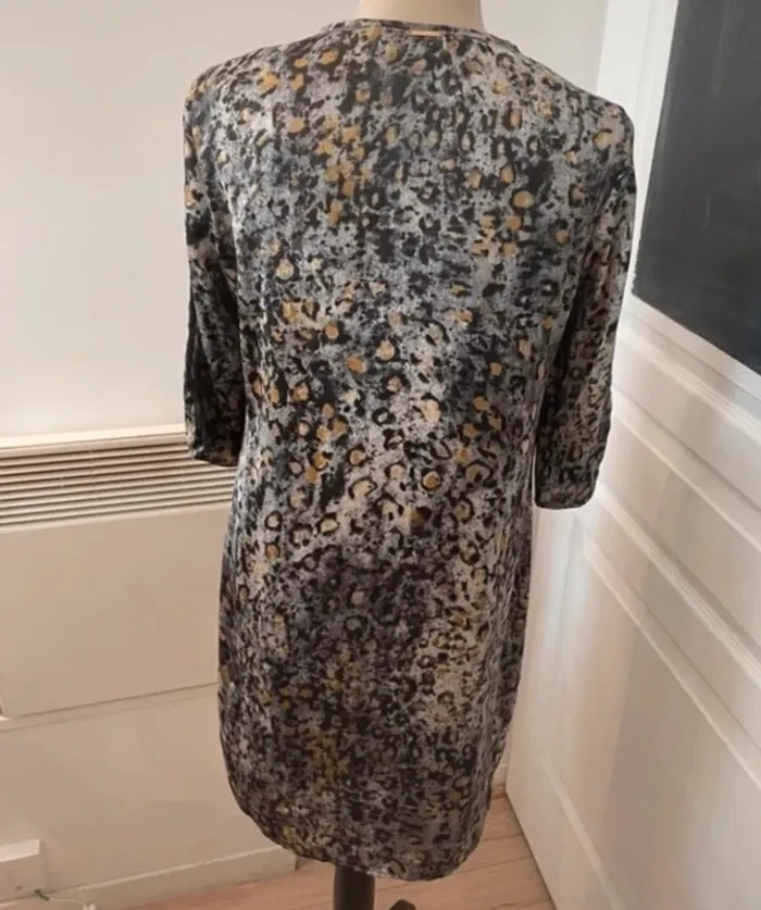 One step Robe fluide imprimer léopard femme Taille 38 - photo numéro 4