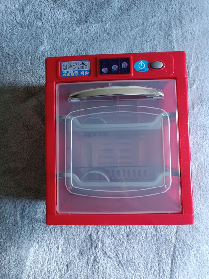 Lave-vaisselle jouet rouge avec effets sonores 🔴🍽️ - photo numéro 2