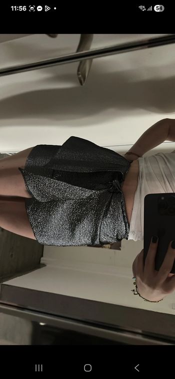 Jupe short argenté zara