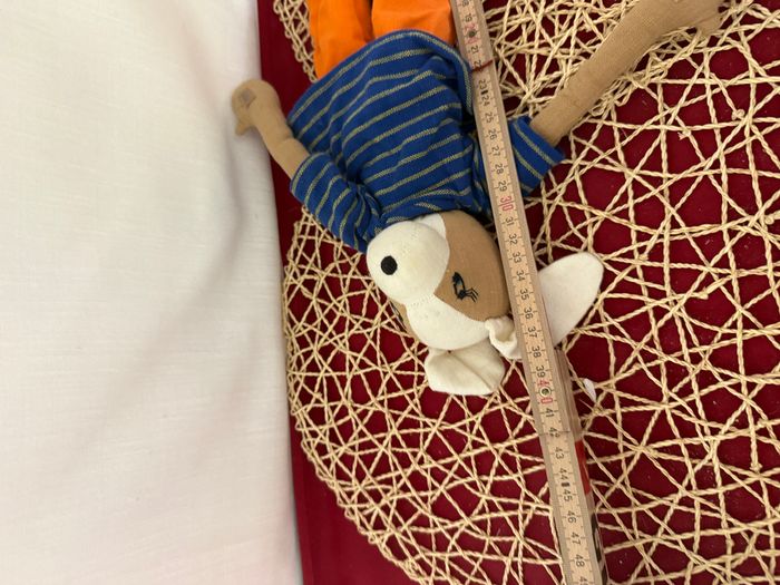 Doudou chien 100 % coton, L'oiseau Bateau, Blankie/Lovey/Newborn toy - photo numéro 2