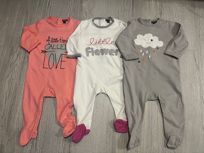 Lot de 5 pyjamas bébé – 9 mois – Orchestra & Kiabi - photo numéro 2