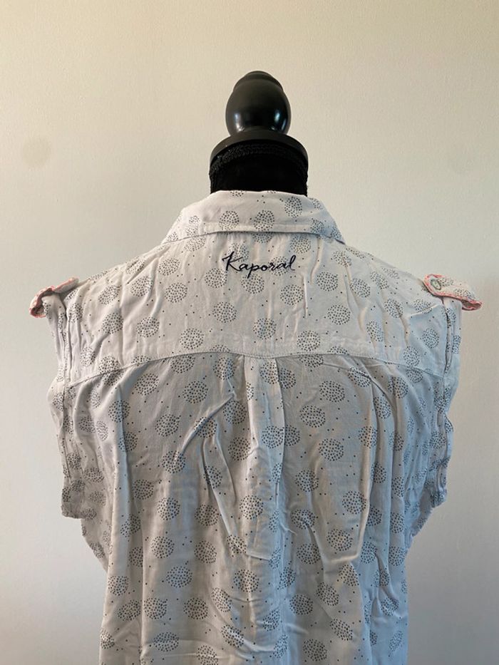 Chemise débardeur Kaporal manche courte taille M blanc à motifs - photo numéro 8