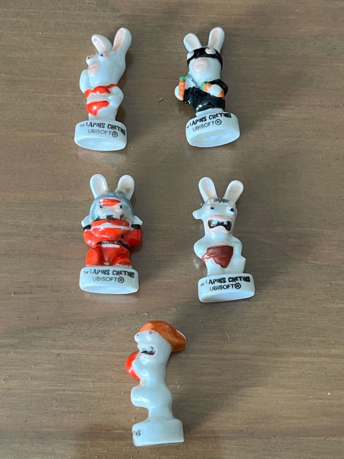5 fèves Les Lapins Crétins