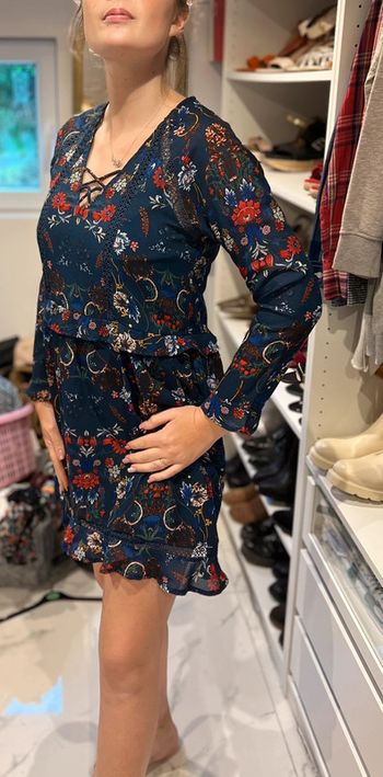 Robe femme taille 36 38 S M marque kilky fleurs voilage