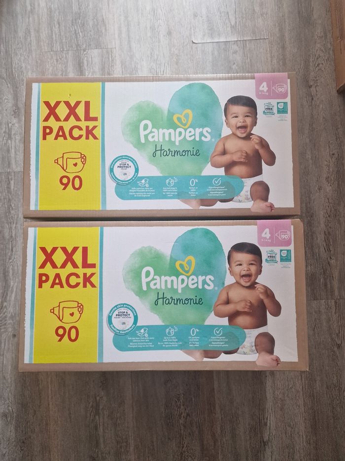 2 pack pampers harmonie taille 4 - 90 couches