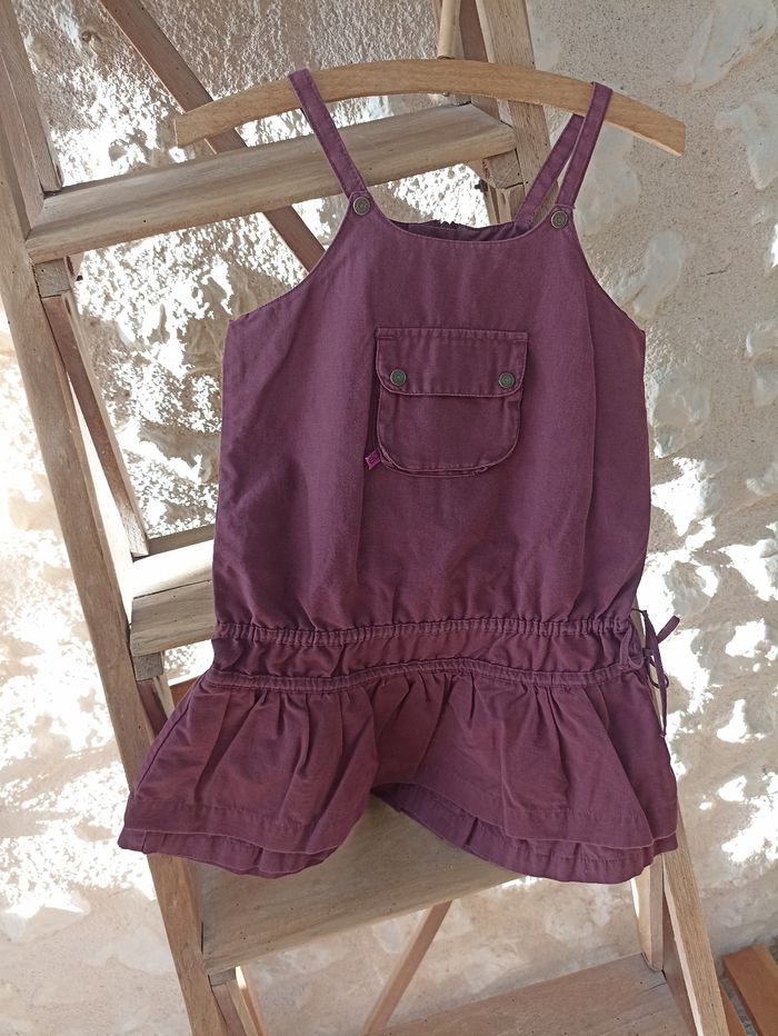Robe violette petites bretelles Obaïbi 3 ans