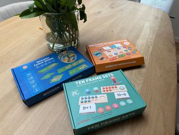 Lot 3 jeux Montessori - Jeux éducatifs apprendre à calculer et à lire l’heure 