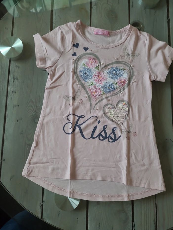 T-shirt avec sequin réversible