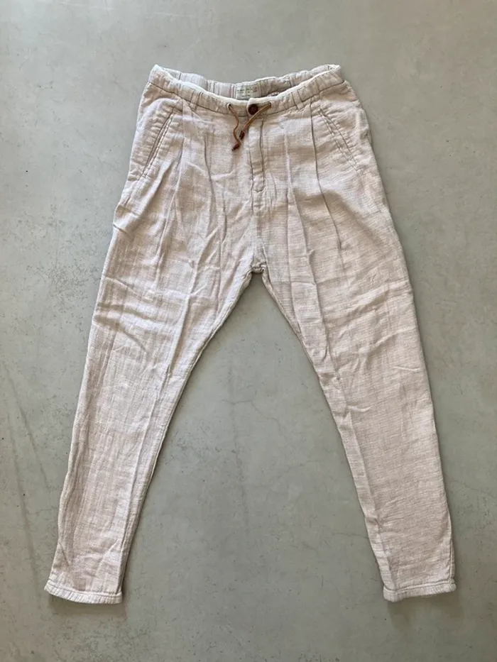 Pantalon beige chic Zara 11 ans garçon chic - photo numéro 2