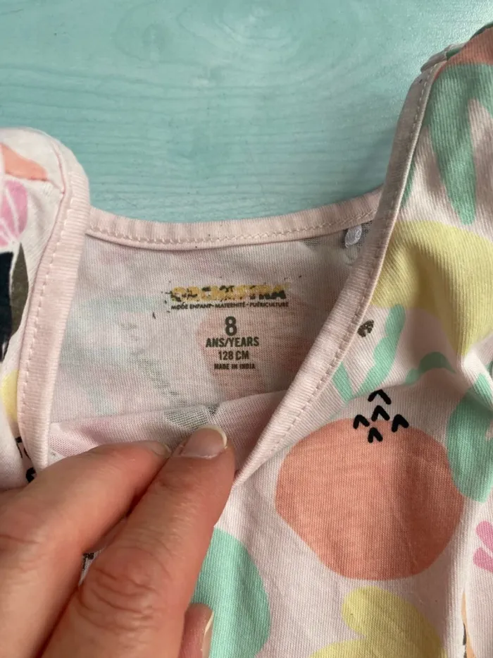 Robe estivale perroquet rose orchestra 8 ans - photo numéro 3